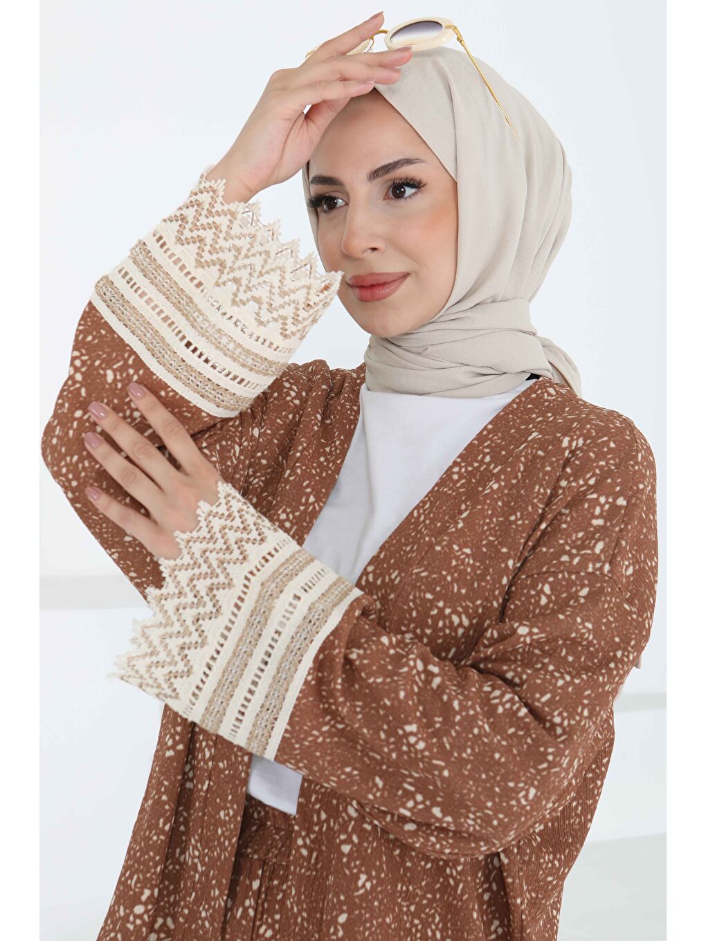 Kahverengi Kimono İkili Takım Taba - 27242-5