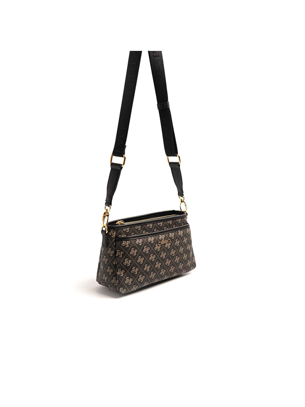 Gri Kadın Çapraz Çanta 1184-46577 SILVER POLO ÇAPRAZ BAYAN ÇANTASI M178 FÜME-MAT SİYAH-1