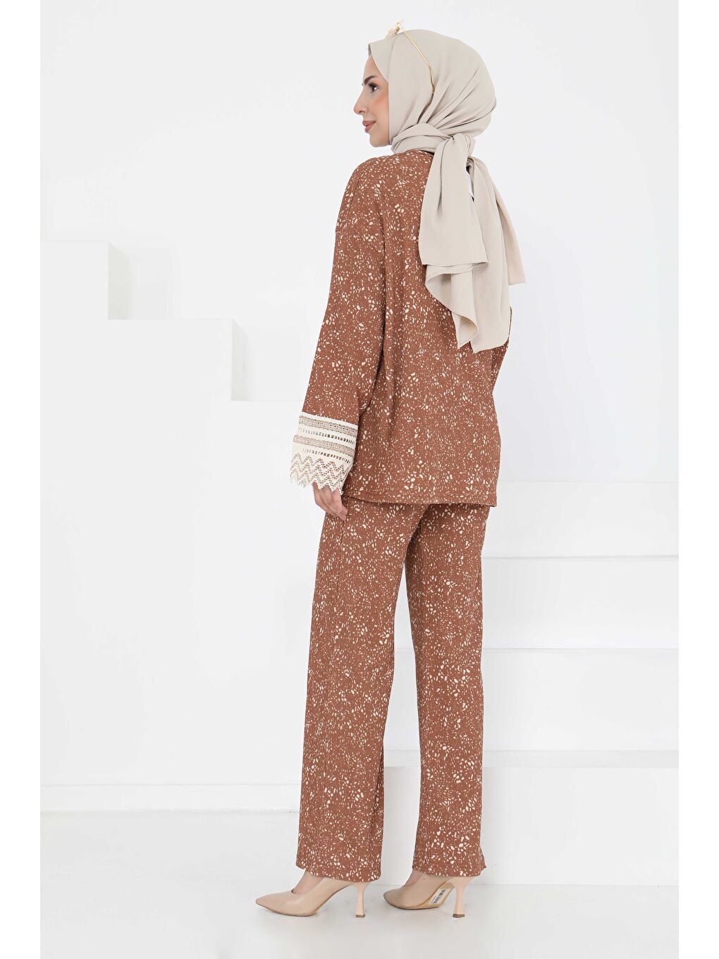 Kahverengi Kimono İkili Takım Taba - 27242-6