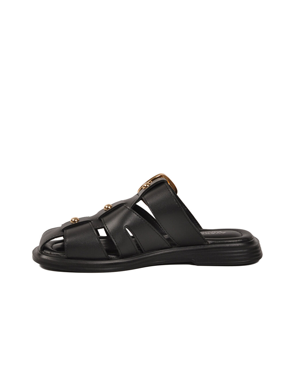 Siyah Yumuşak Tabanlı Önü Kapalı Kadın Terlik 322224 Z-3