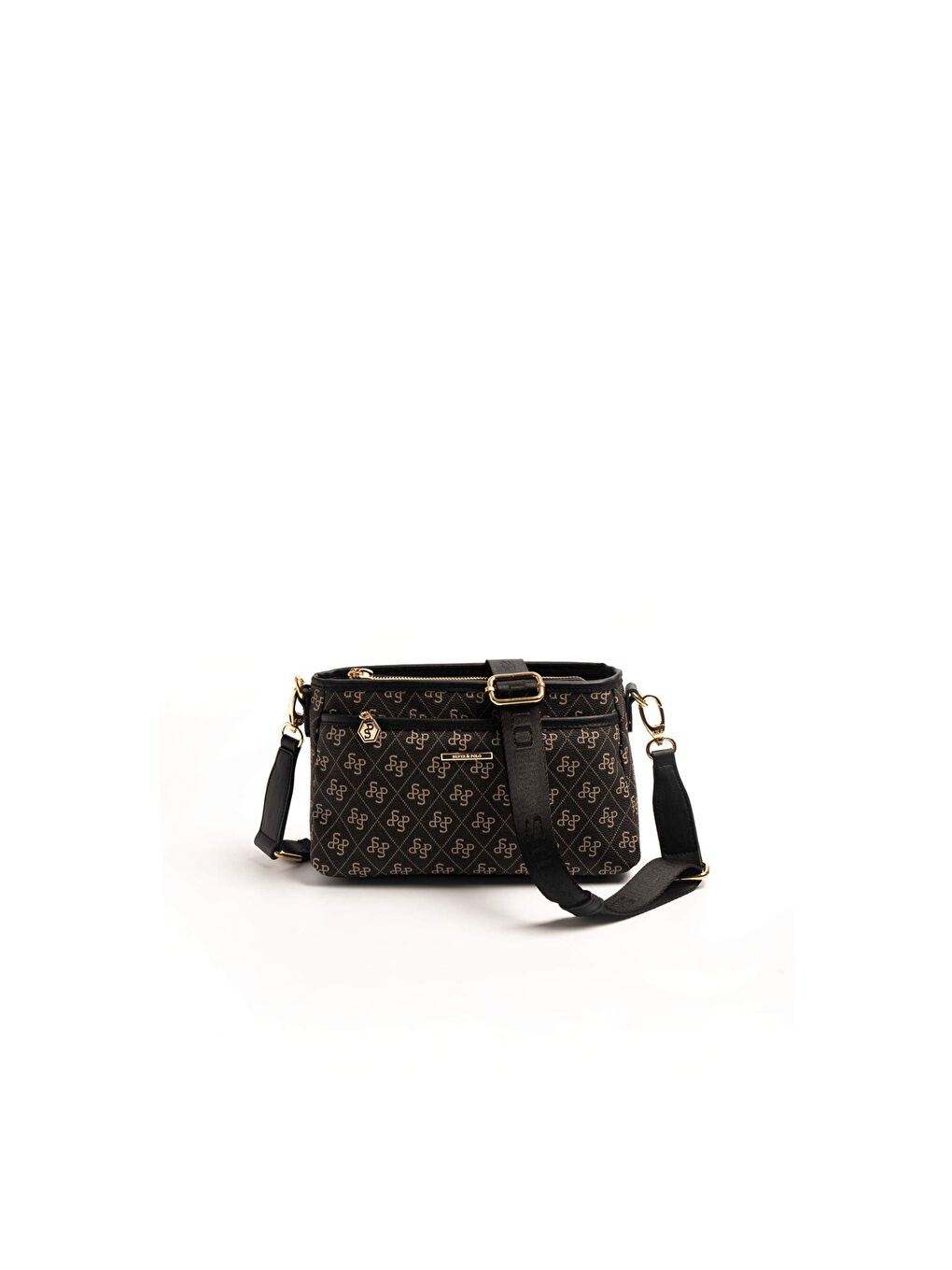 Gri Kadın Çapraz Çanta 1184-46577 SILVER POLO ÇAPRAZ BAYAN ÇANTASI M178 FÜME-MAT SİYAH-4