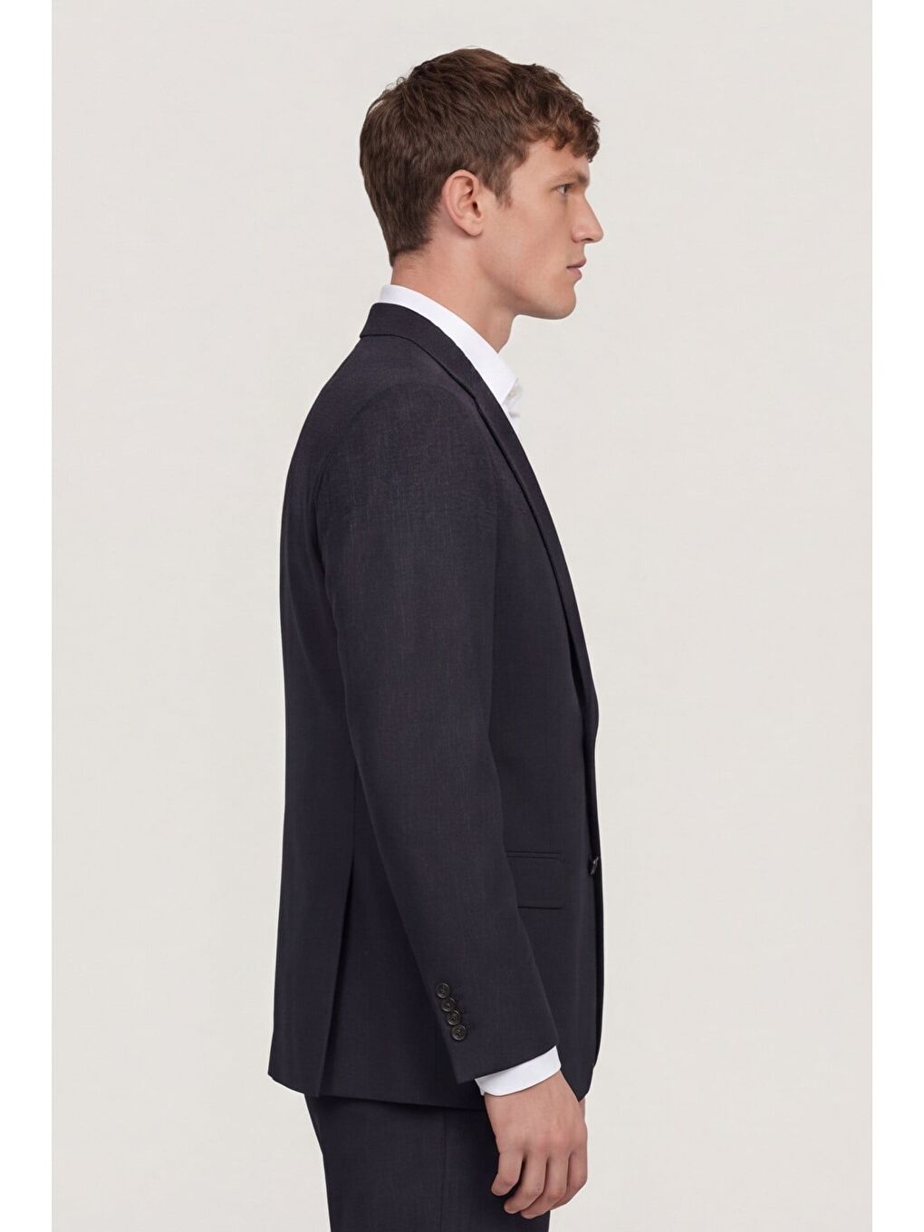 Giotelli Erkek Siyah Dar Kesim Slim Fit Viskon Dokuma Klasik Yaka 6 Drop Takım Elbise-3