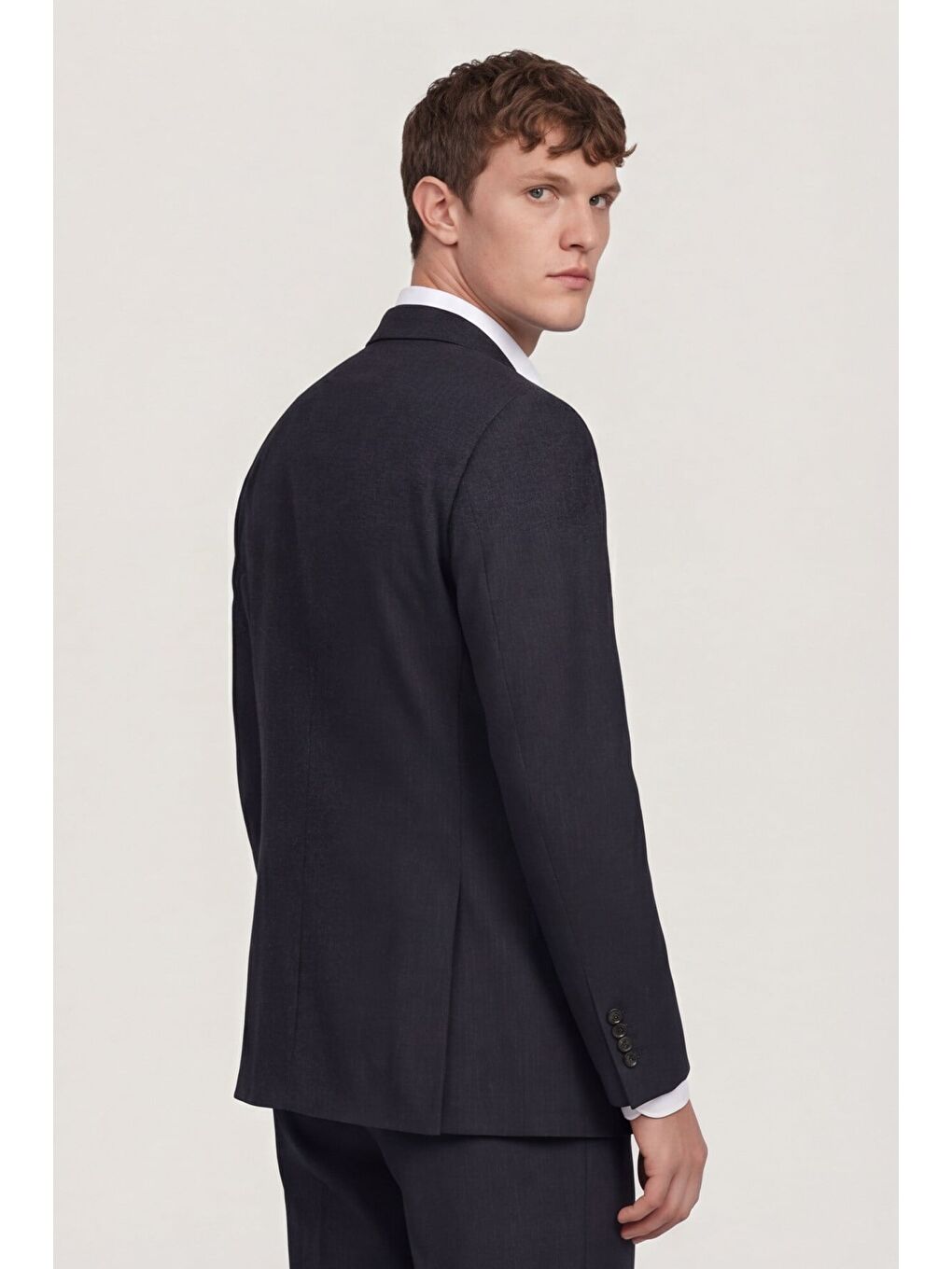 Giotelli Erkek Siyah Dar Kesim Slim Fit Viskon Dokuma Klasik Yaka 6 Drop Takım Elbise-4