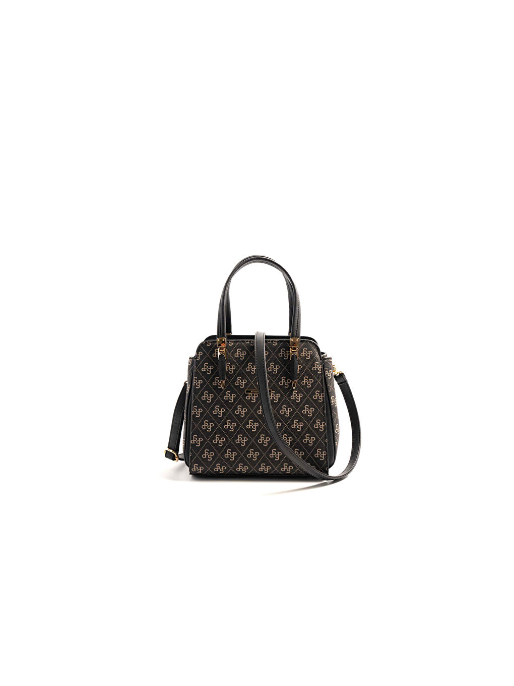 Gri Kadın Omuz Çantası 1136-46547 SILVER POLO BAYAN ÇANTASI M178 FÜME-MAT SİYAH-4