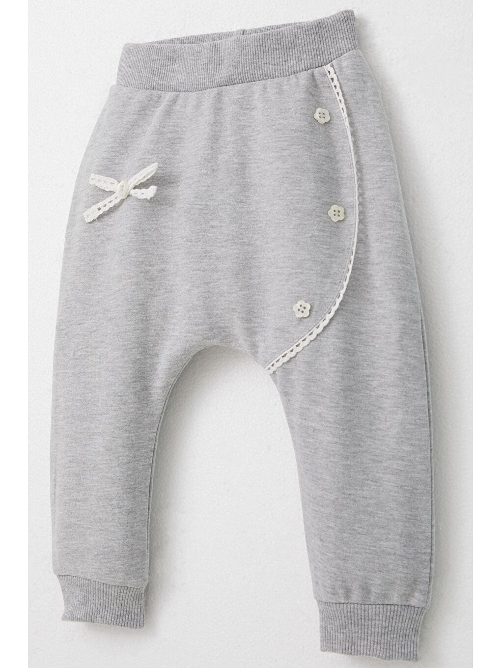 Kız Bebek Şalvar Tipi Eşofman Takım Kedicik Nakışlı Pembe (1 Yaş)-8