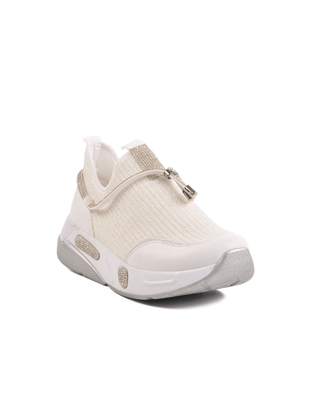 Beyaz Anorak Taş İşlemeli Kadın Casual Ayakkabı 702498 Z-2