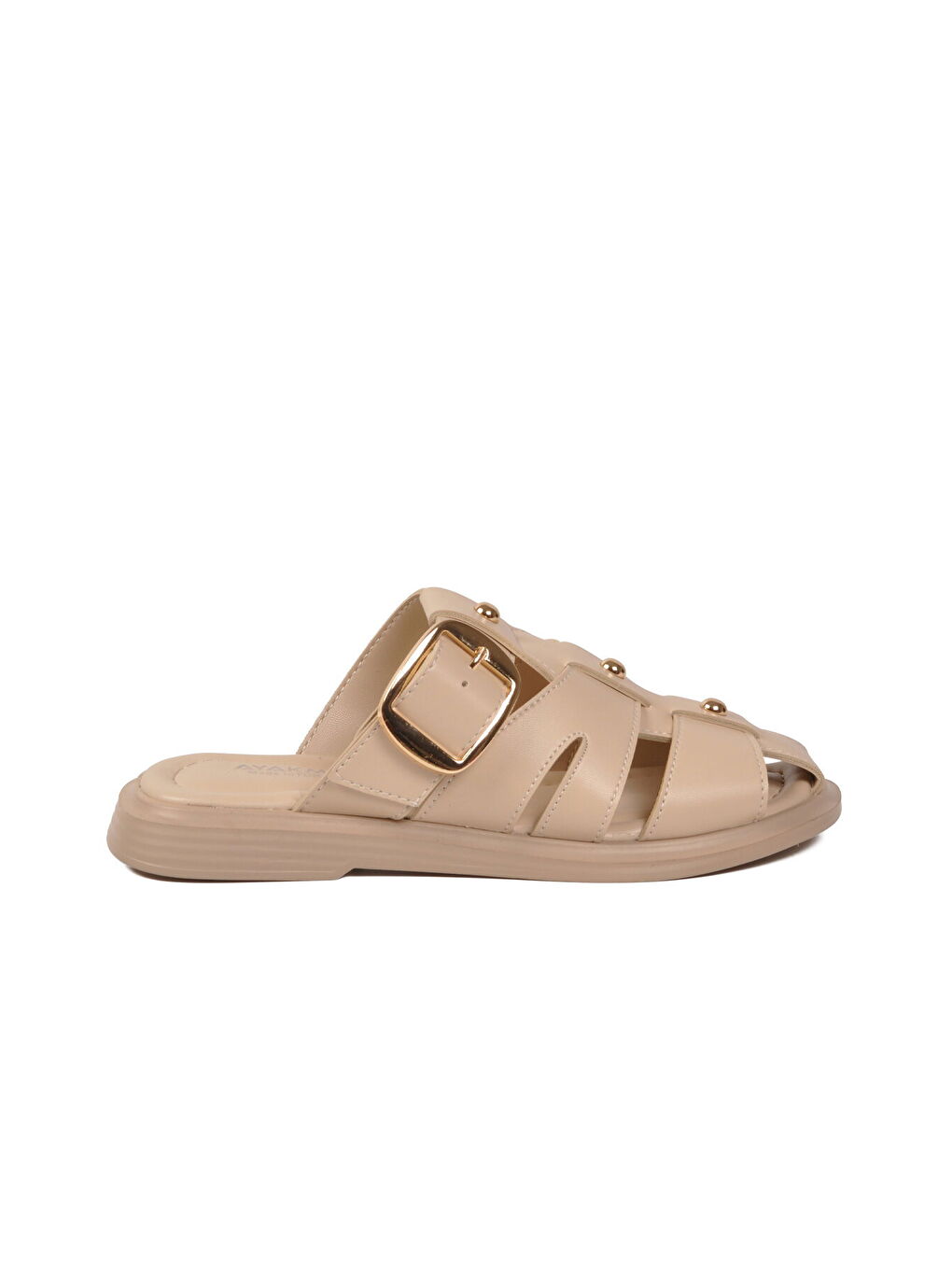 Bej Yumuşak Tabanlı Önü Kapalı Kadın Terlik 322224 Z-1