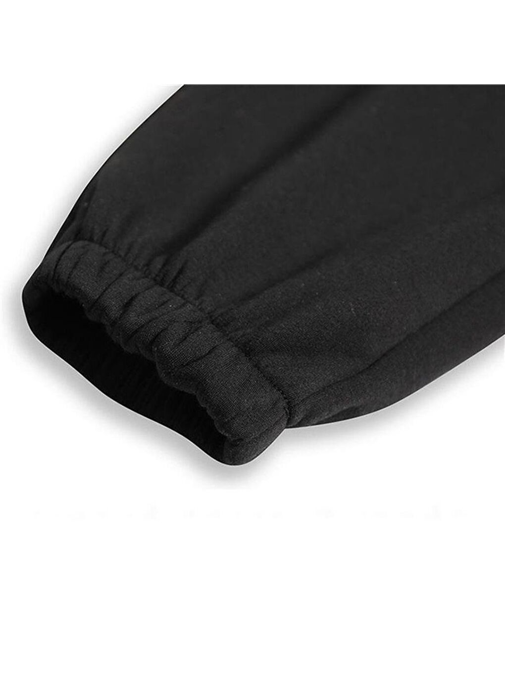 Oversize Unisex Siyah Eşofman Altı-2