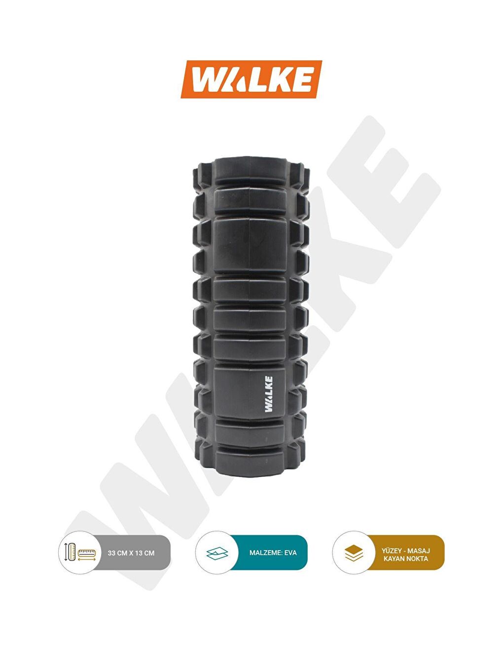 Siyah Yüksek Yoğunlukta Orta Sert Deluxe Foam Roller Masaj Köpüğü Pilates Masaj Rulosu-1