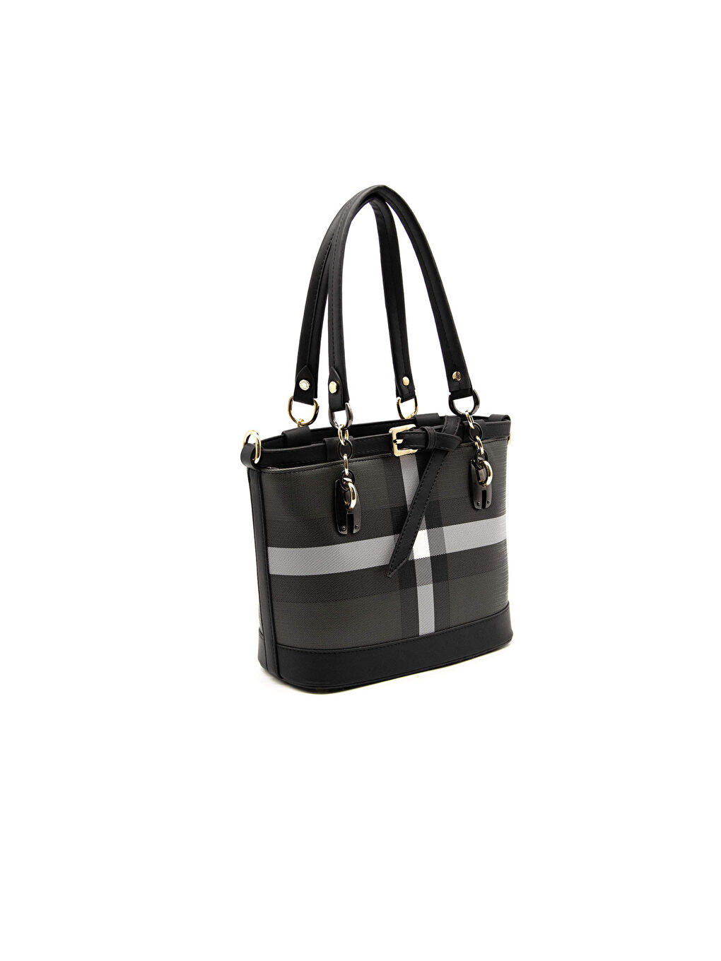 Siyah Kadın Omuz Çantası 1155-45202 SILVER POLO BAYAN ÇANTASI MK129 SİYAH-MAT SİYAH-1