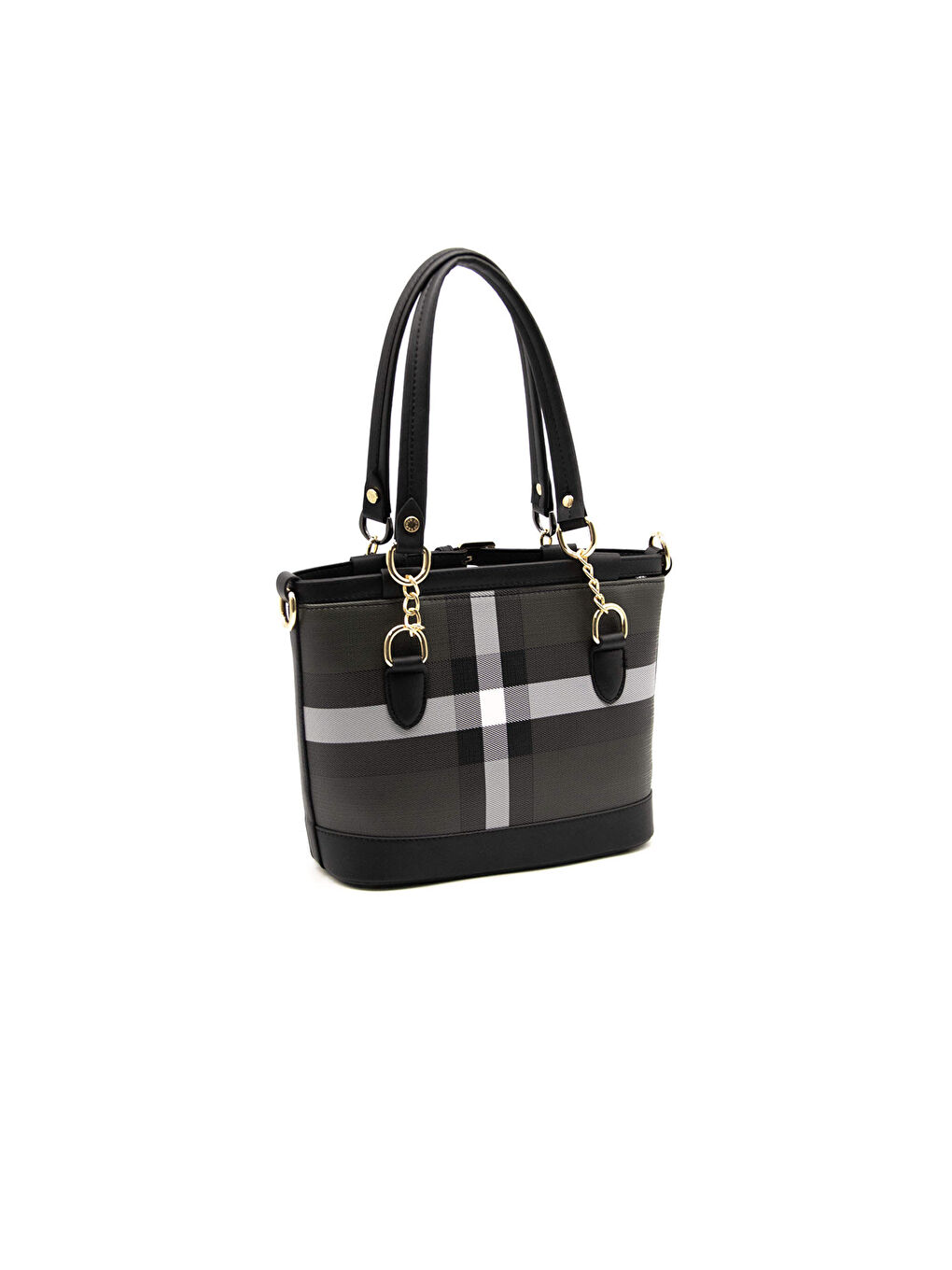 Siyah Kadın Omuz Çantası 1155-45202 SILVER POLO BAYAN ÇANTASI MK129 SİYAH-MAT SİYAH-3