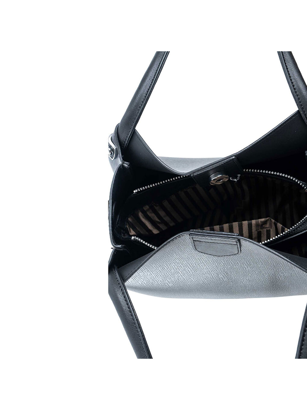 Siyah Kadın Omuz Çantası 1254-48086 SILVER POLO BAYAN ÇANTASI M158 SİYAH-NOVA SİYAH-5