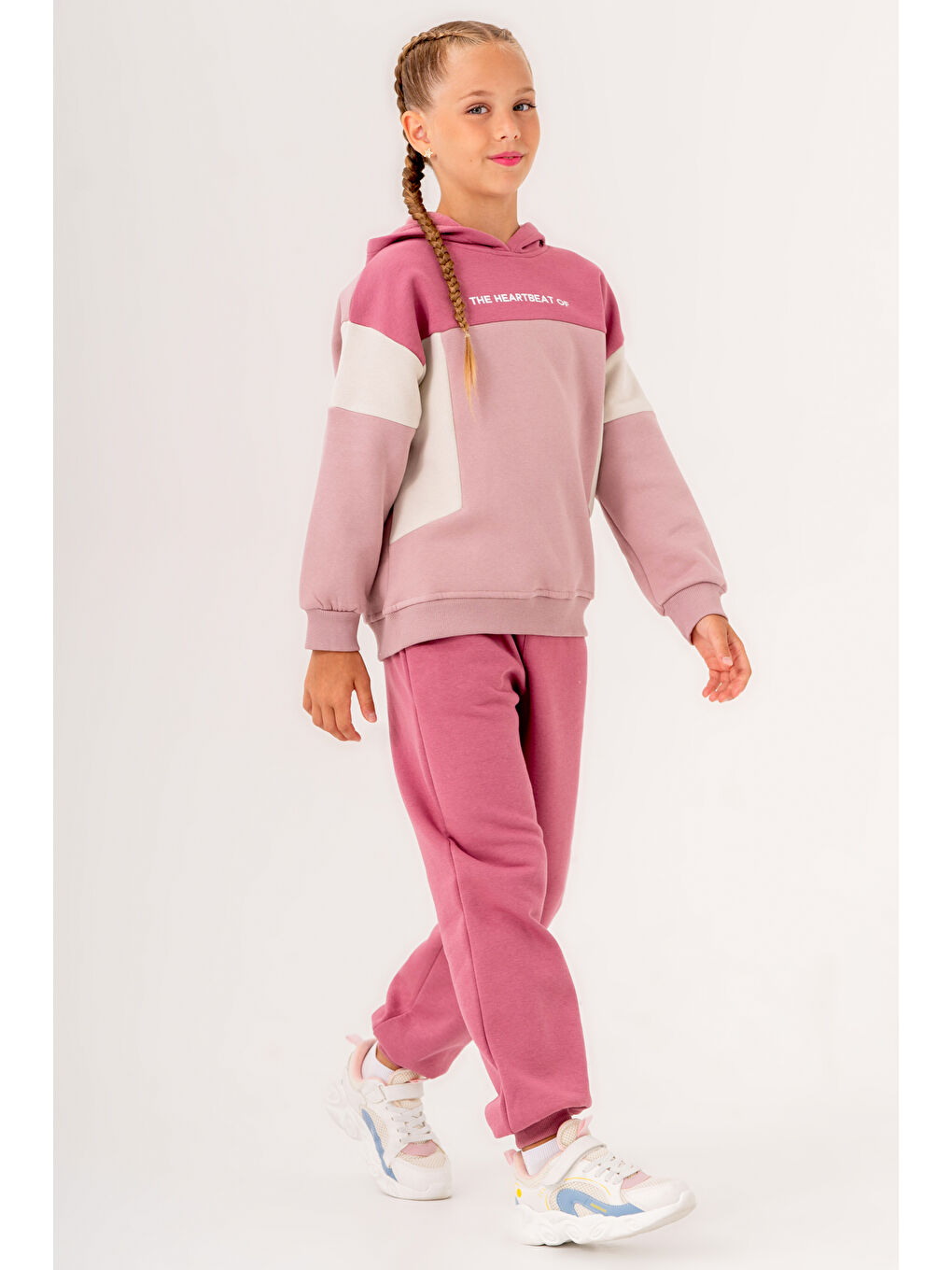 Mürdüm Kız Çocuk Vişne The Heartbeat Of Baskılı 5-9 Yaş Takım - 3554-4-3