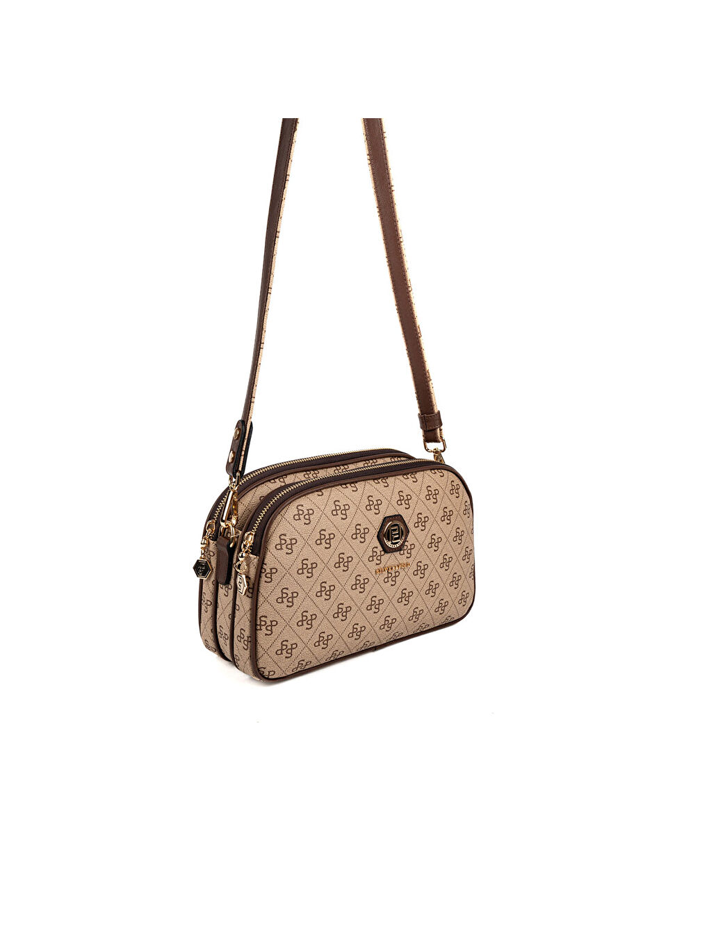 Bej Kadın Çapraz Çanta 745-48446 SILVER POLO ÇAPRAZ BAYAN ÇANTASI M178 KOYU BEJ-MAT KAHVE-1