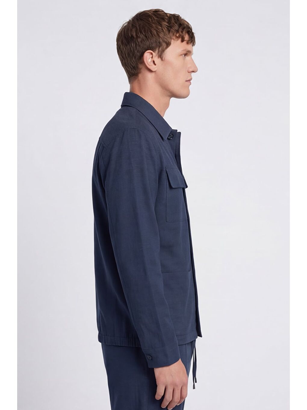 Giotelli Erkek Lacivert Normal Kesim Regular Fit Dokuma Lastikli Bel Takım Elbise-2