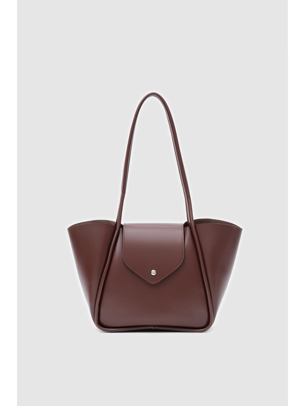 Kahverengi Petre Makyaj Çantalı Omuz Çantası Fındık Kabuğu