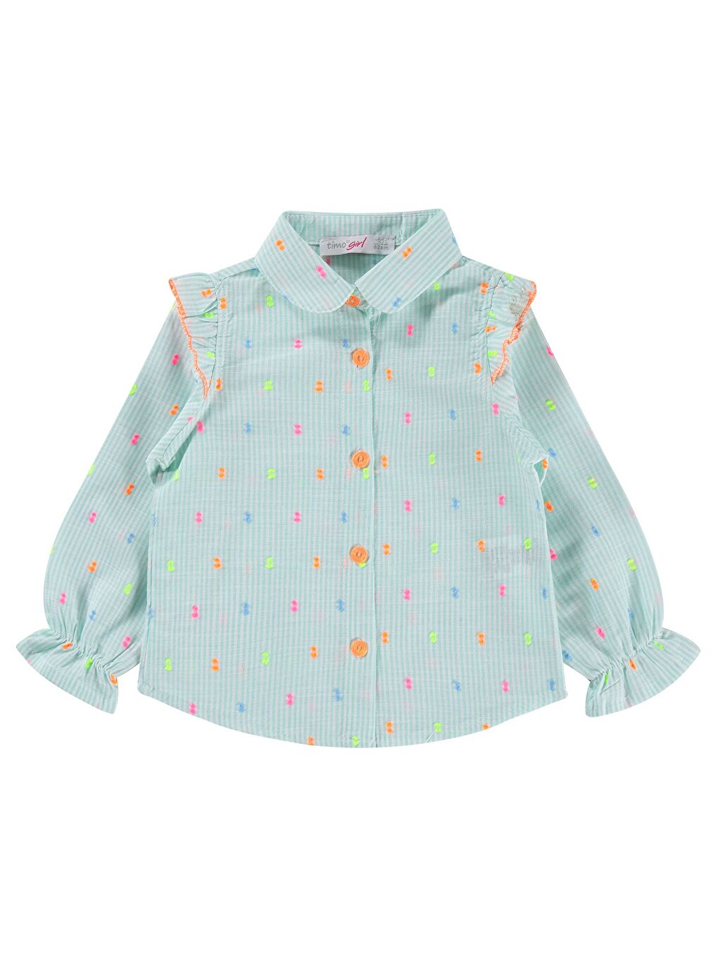 Yeşil Kız Bebe Yakalı Gömlek