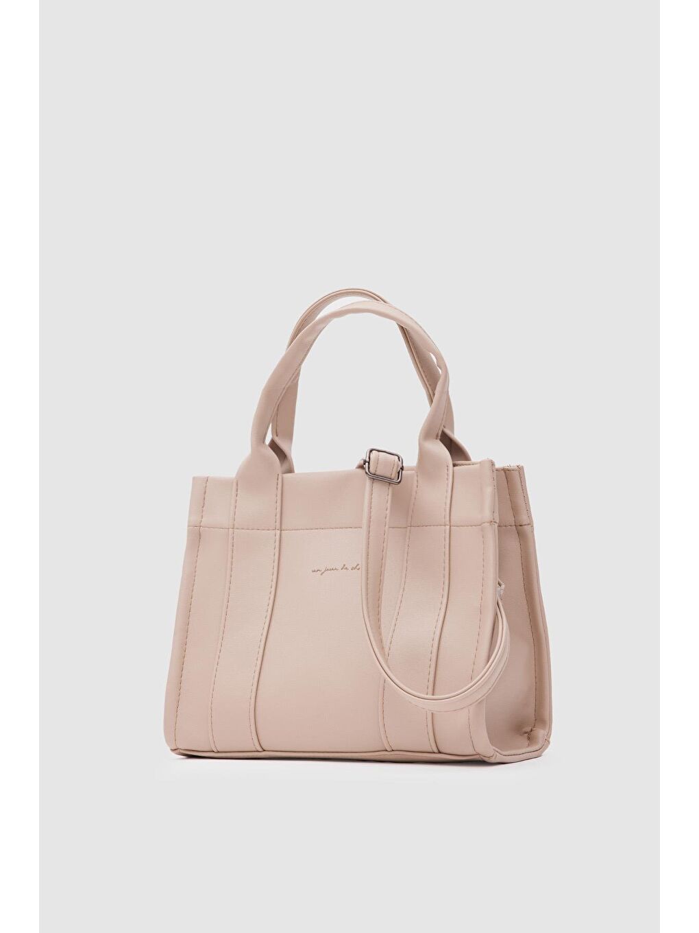 Ekru Bonnie Deri Tote Bag Bej-1