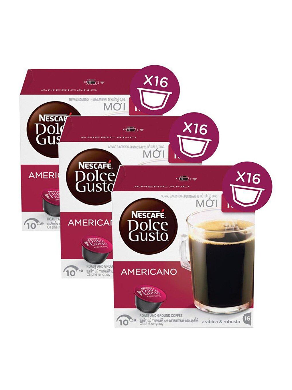 Nescafe Renksiz Dolce Gusto Coffee Americano 16 Kapsül x 3 Adet