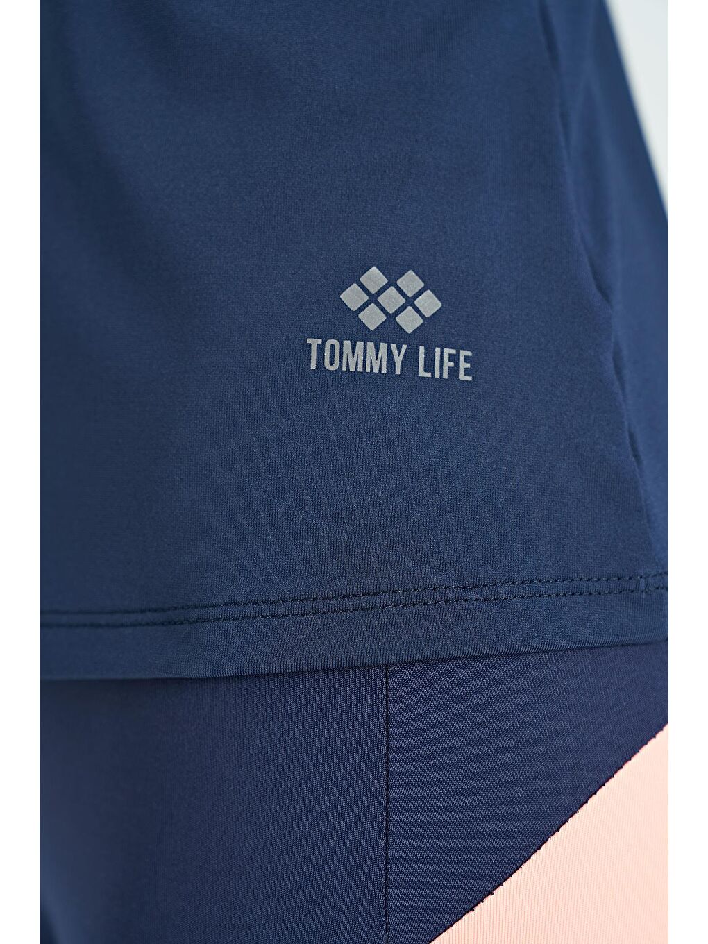 TOMMYLIFE İndigo Çift Askılı Sırt Detaylı Standart Kalıp Kadın Spor Atlet - 97258 - 4