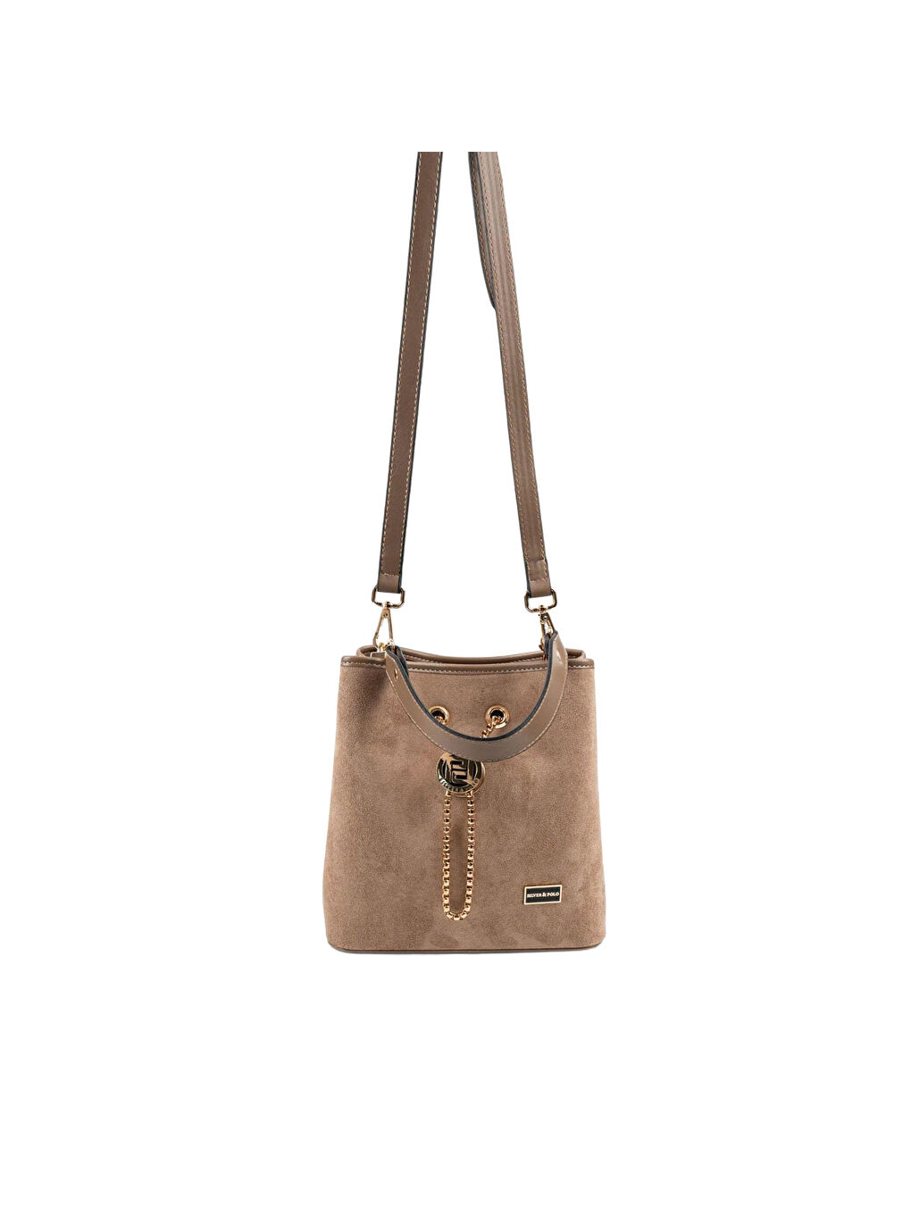 Bej Kadın SP967-M12 SILVER POLO Çapraz Çanta Vizon-5