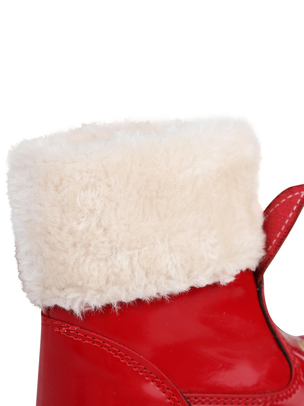 Boots Kedi Nakışlı Rugan 21- Bot Ve Çizme - Kırmızı-2