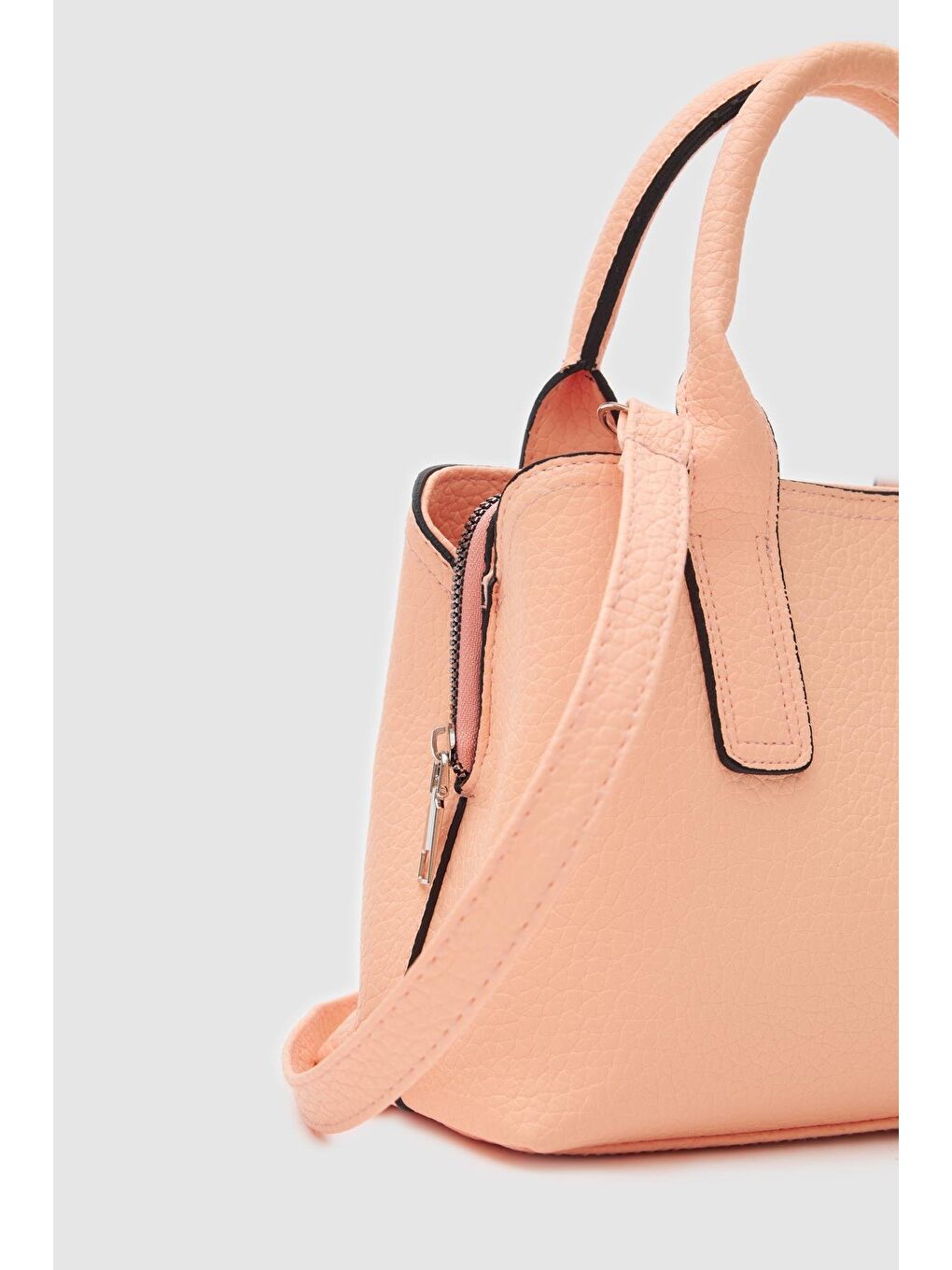 Turuncu Pontus Bölmeli Tote Çanta Yavruağzı-2