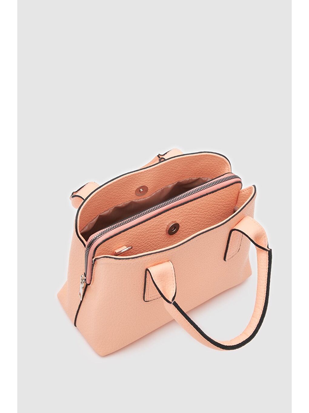 Turuncu Pontus Bölmeli Tote Çanta Yavruağzı-3