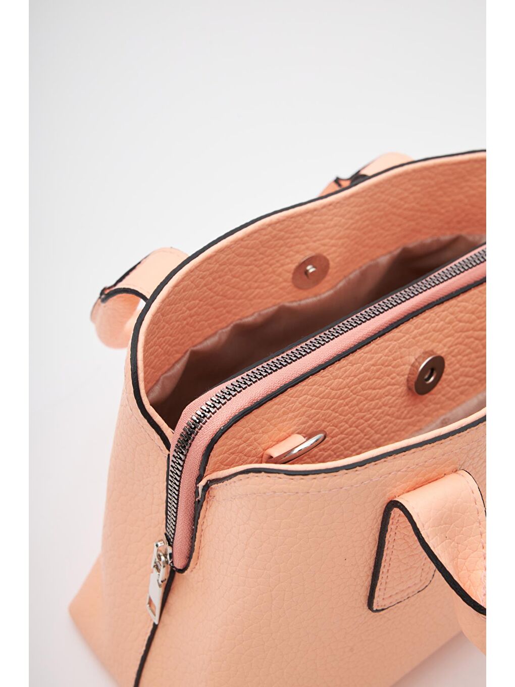 Turuncu Pontus Bölmeli Tote Çanta Yavruağzı-4