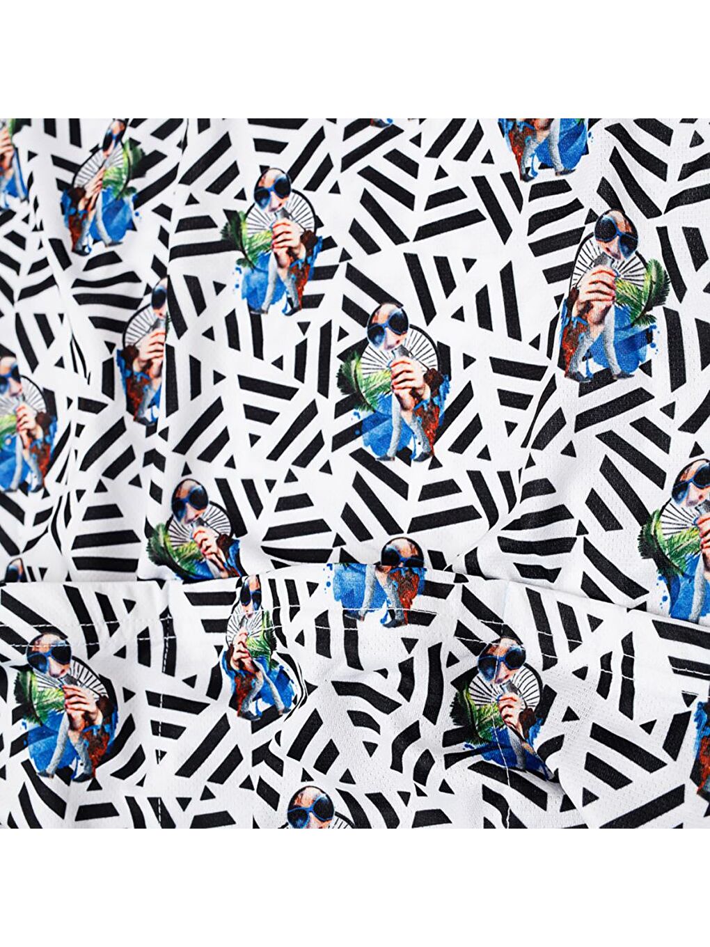 Karışık Nature Ormanın Kralı Fermuarlı Erkek T-shirt-4