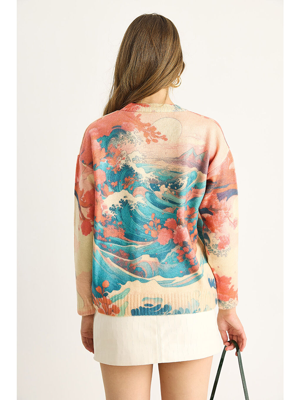 Mavi Kadın Parçalı Triko Kazak-6