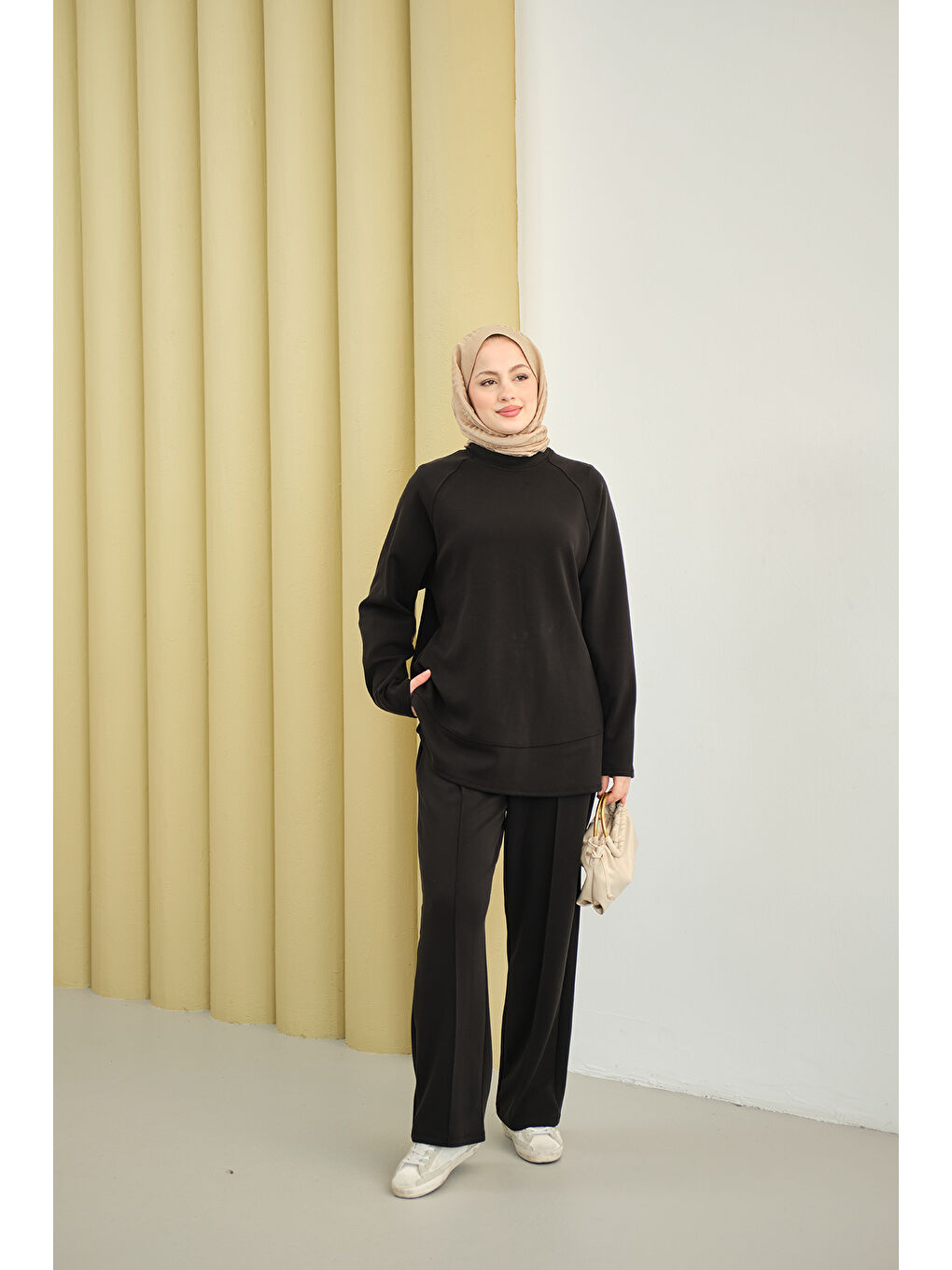 Kadın Pantolonlu Takım Siyah-4