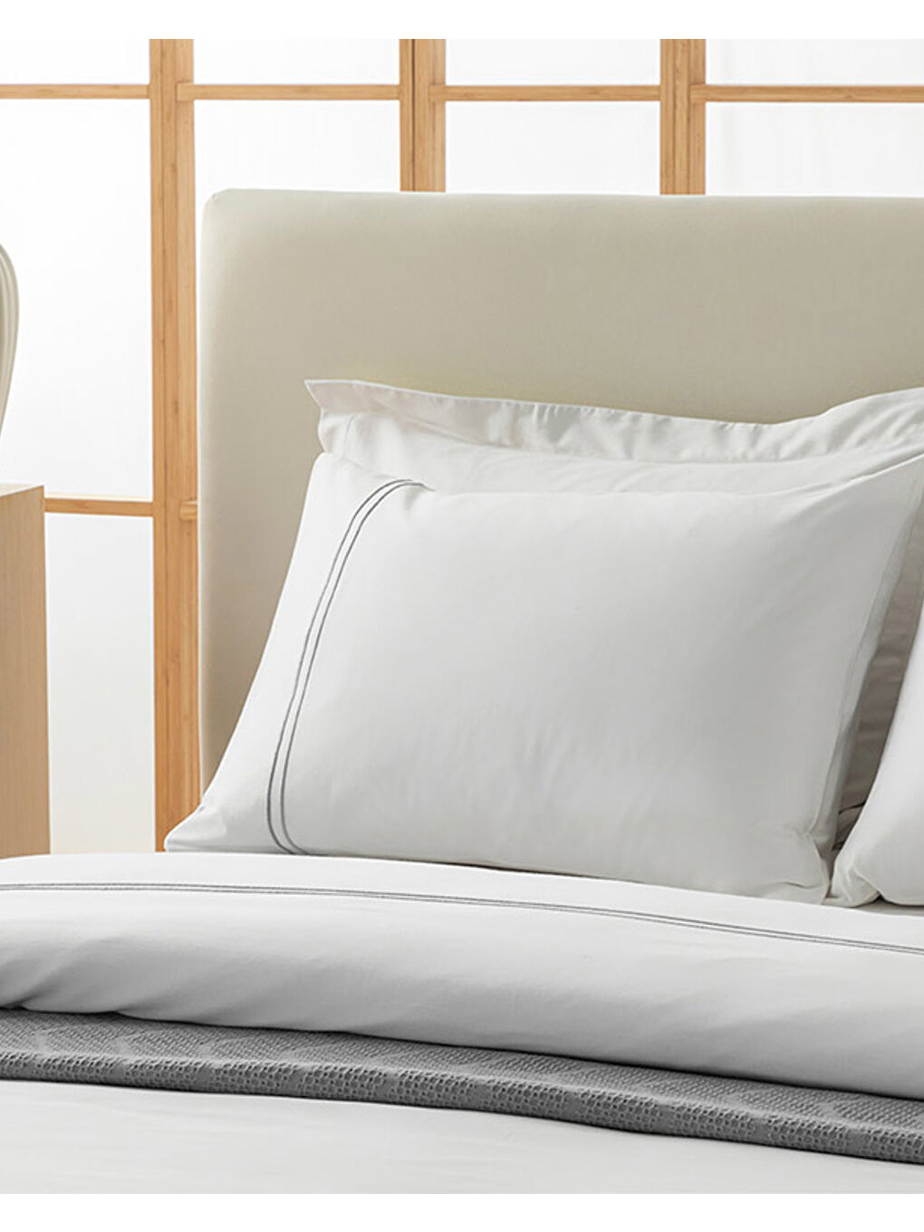 Freya Pamuk Saten Nakışlı King Size Nevresim Takımı Beyaz-1