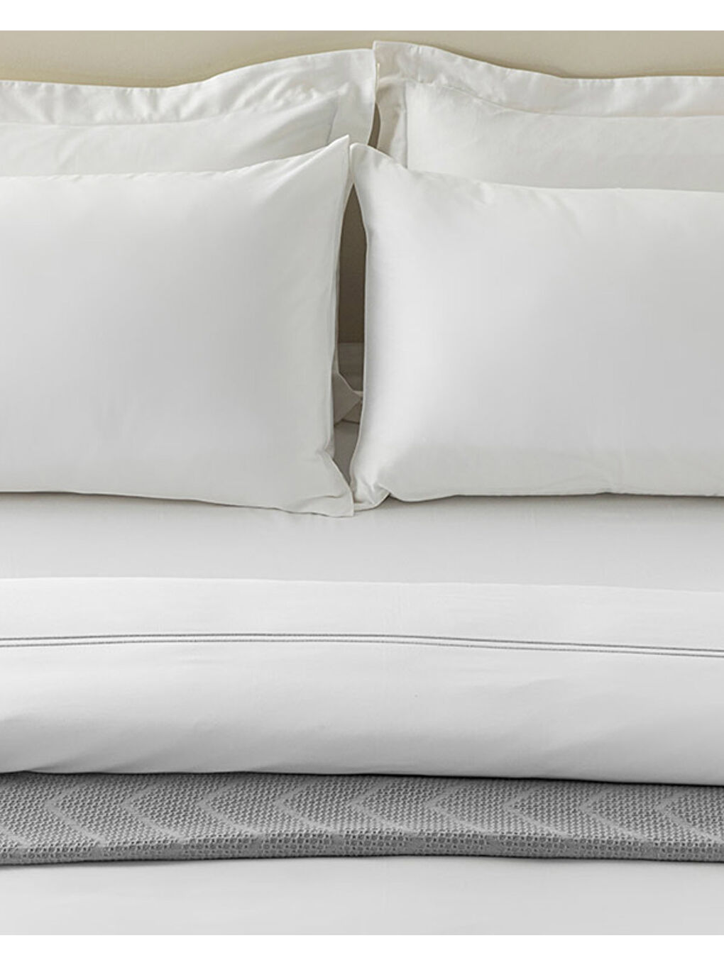 Freya Pamuk Saten Nakışlı King Size Nevresim Takımı Beyaz-2