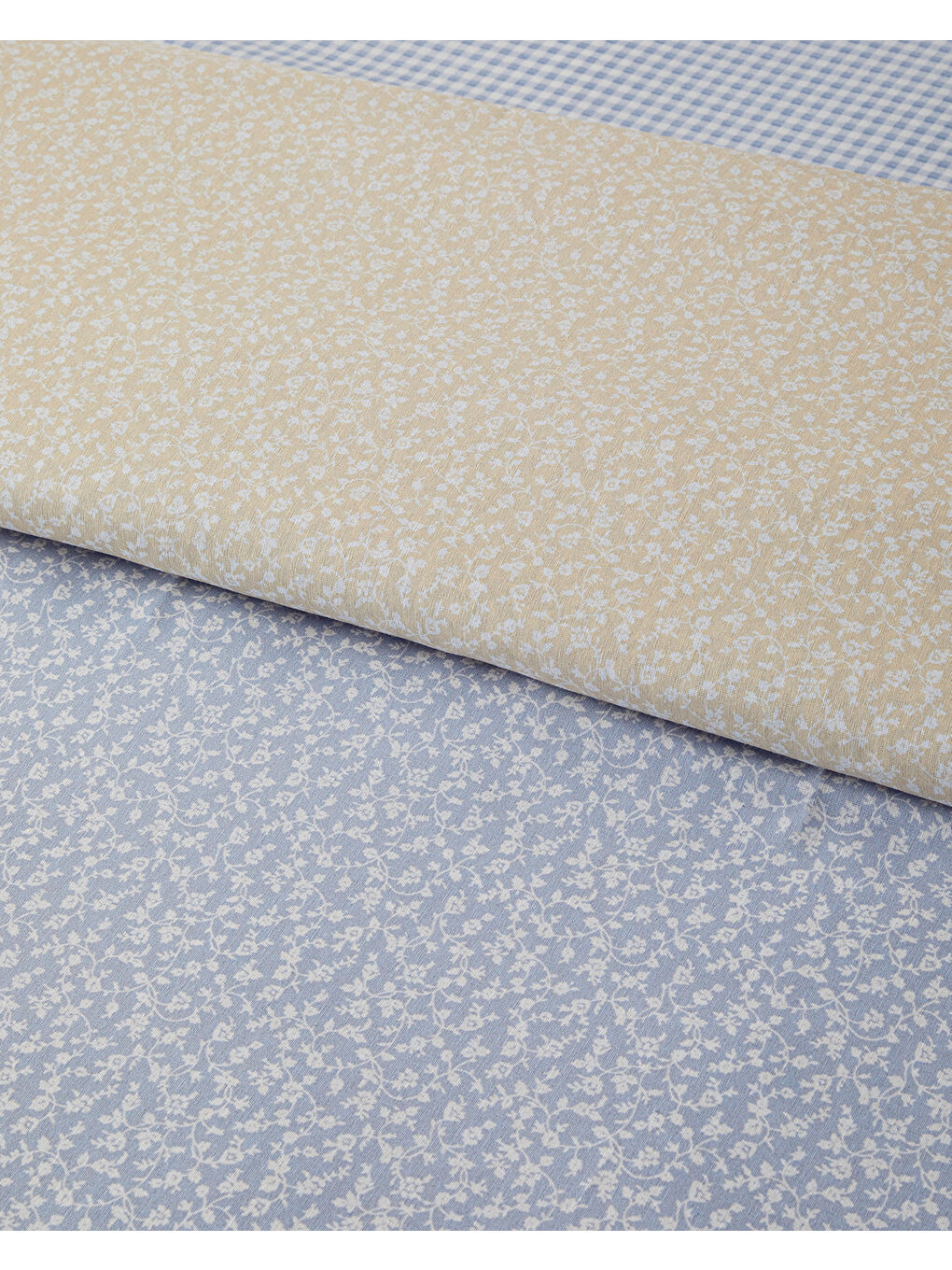 Fancy Flowers Çift Taraflı Kolay Ütülenir Çift Kişilik Nevresim Takımı 200x220 cm Mavi-3