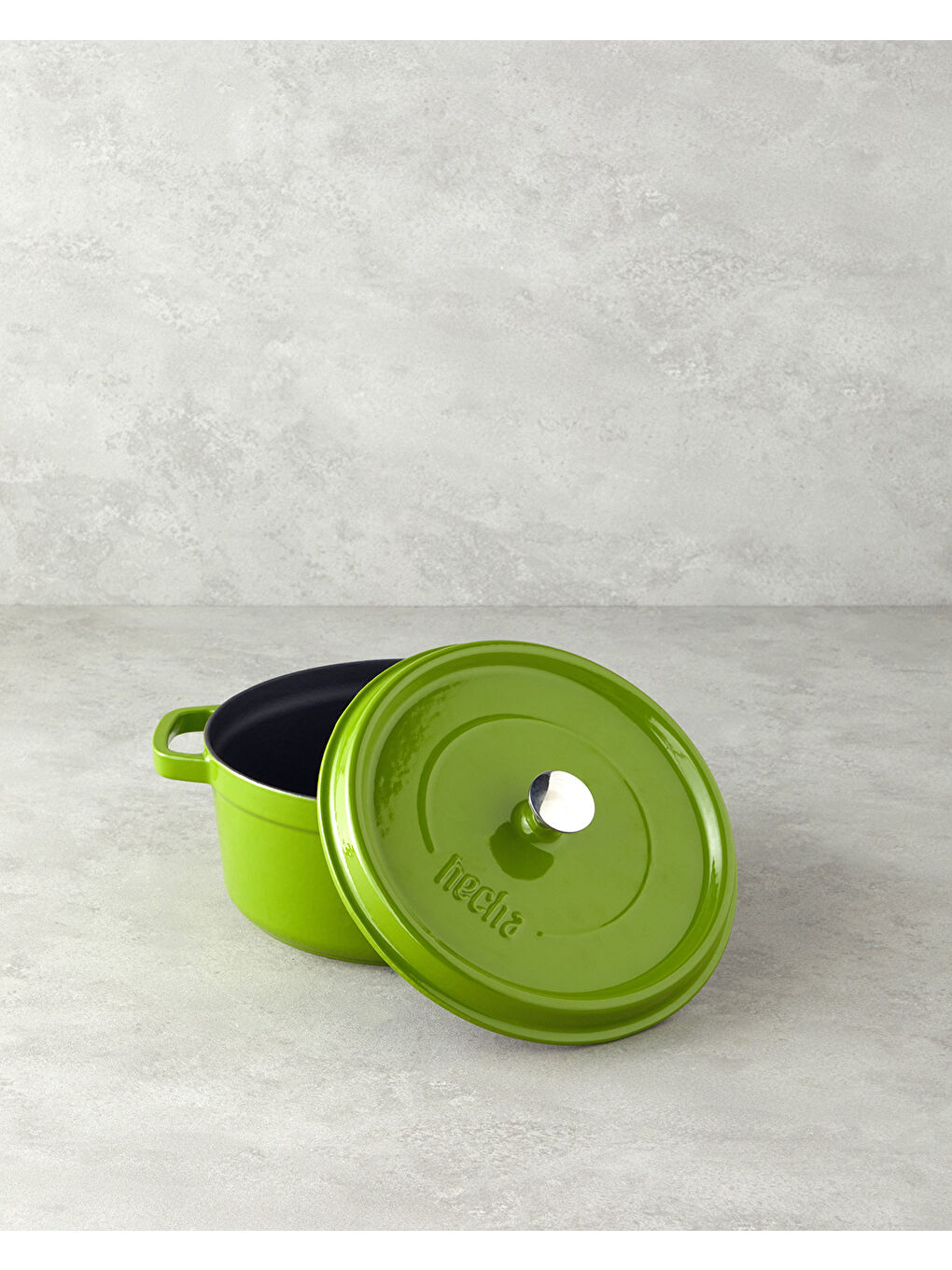 Demir Döküm Tencere 24 cm Yeşil-1