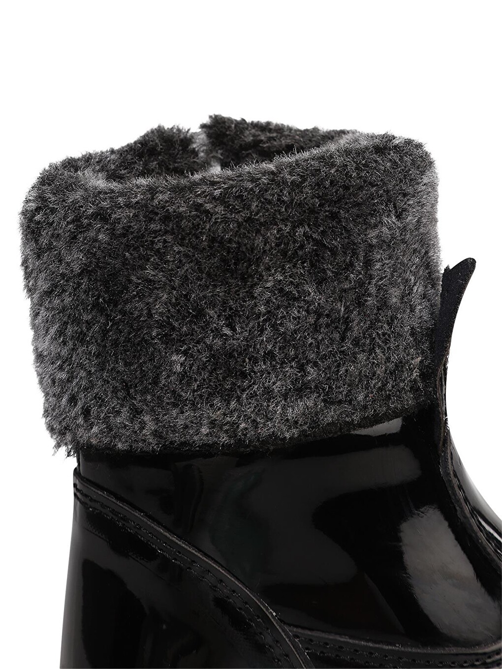 Boots Kedi Nakışlı Rugan 21- Bot Ve Çizme - Siyah-1