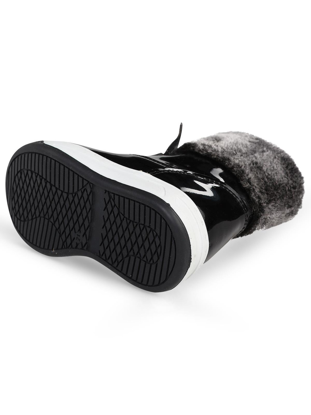 Boots Kedi Nakışlı Rugan 21- Bot Ve Çizme - Siyah-2