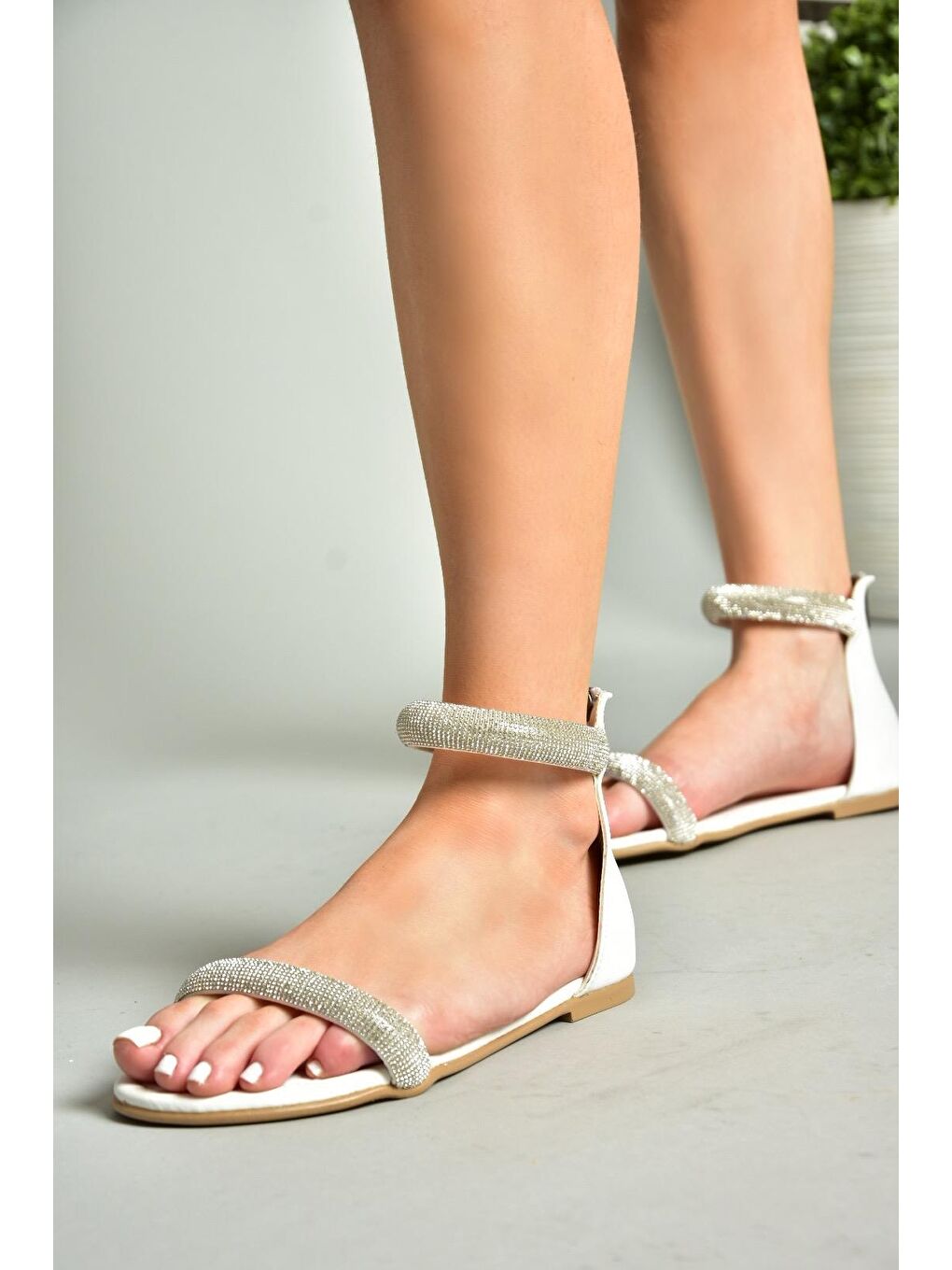 S2720090 Beyaz Kadın Sandalet-3