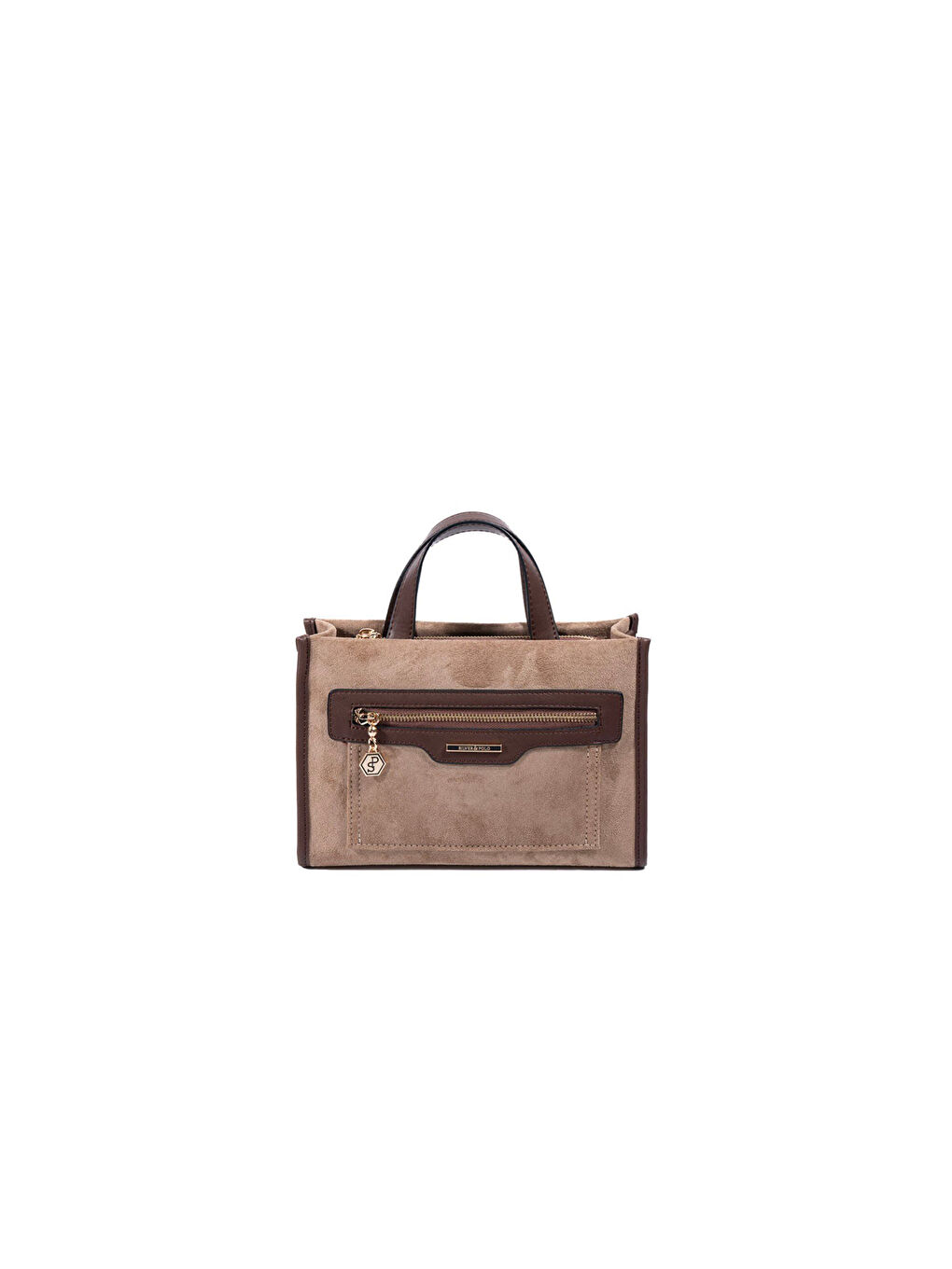 Bej Kadın SP1271-M12 SILVER POLO El Çantası Vizon-Kahve-2