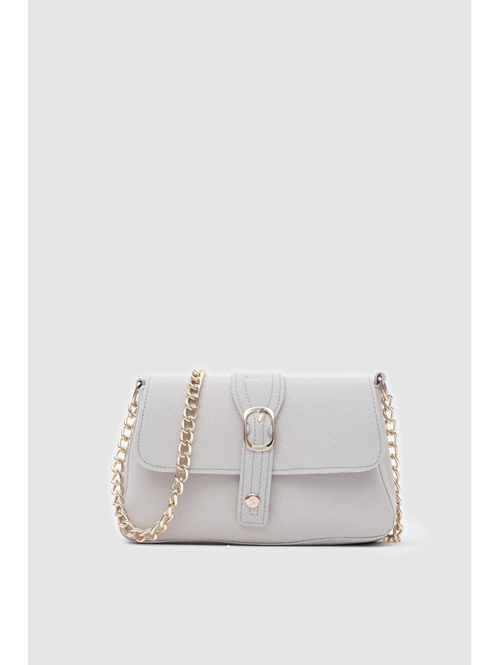 Bej Glow Süet Çapraz Çanta Taş Rengi