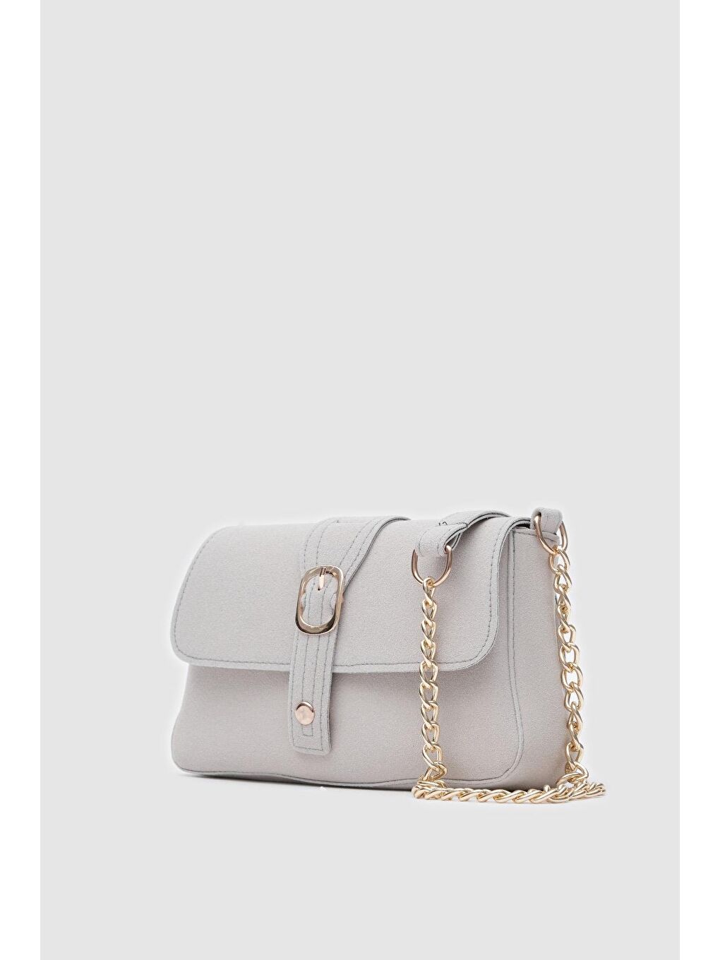 Bej Glow Süet Çapraz Çanta Taş Rengi-1