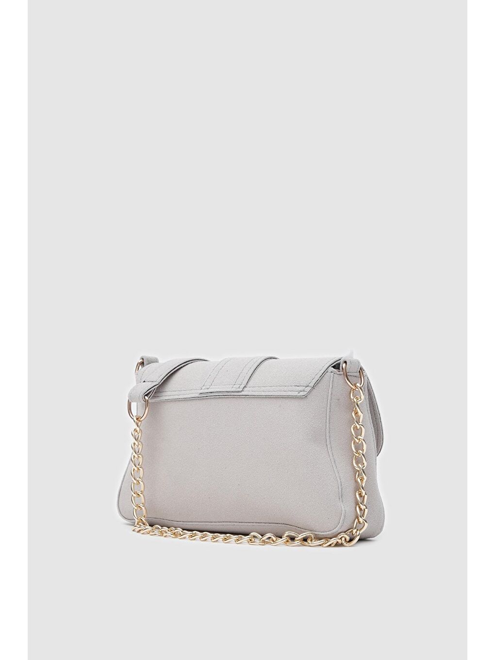 Bej Glow Süet Çapraz Çanta Taş Rengi-2