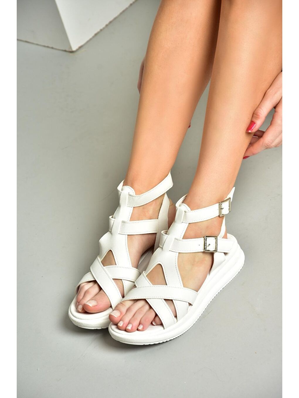 S3149121 Beyaz Kadın Sandalet-1