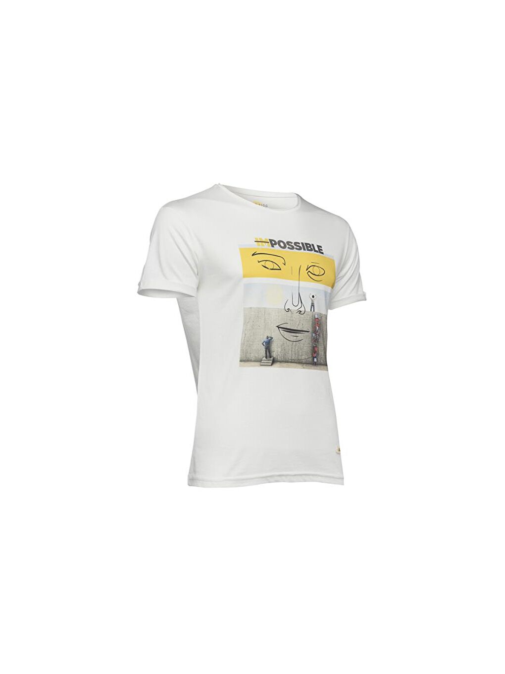 Beyaz Faces Possible Erkek T-Shirt-2