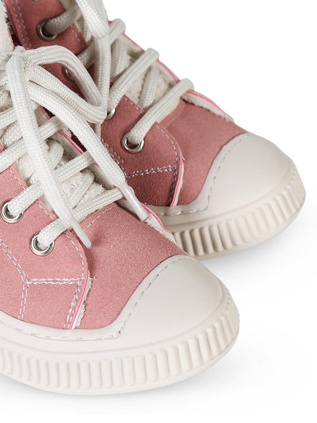 Pembe Boots Kürklü Fermuarlı 27- Bot Ve Çizme - Pudra-5
