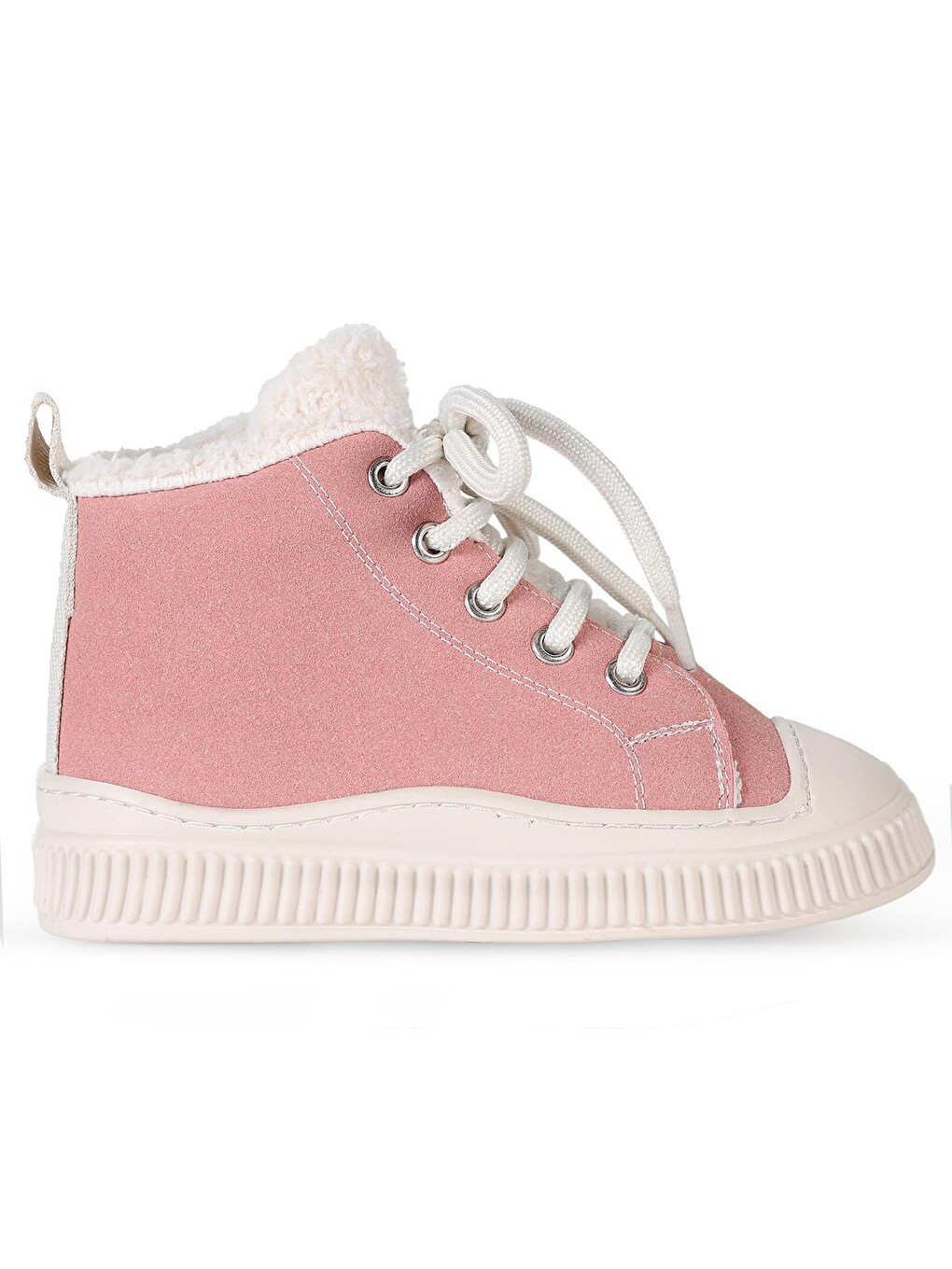 Pembe Boots Kürklü Fermuarlı 27- Bot Ve Çizme - Pudra-6