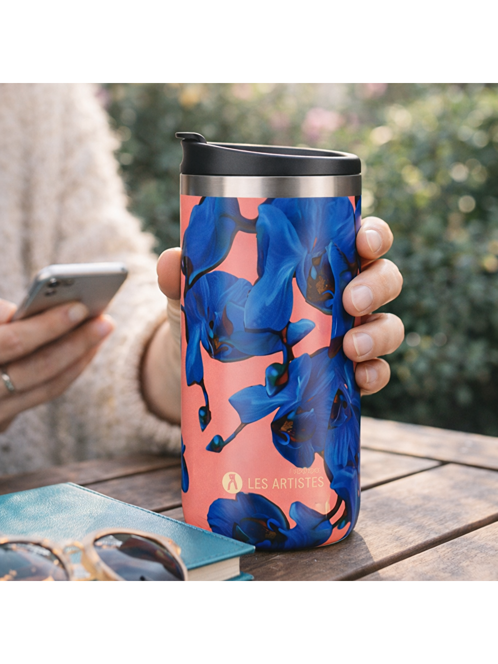 Karışık Isı Yalıtımlı Çelik Termos Mug 500ml Blue Pearl-3