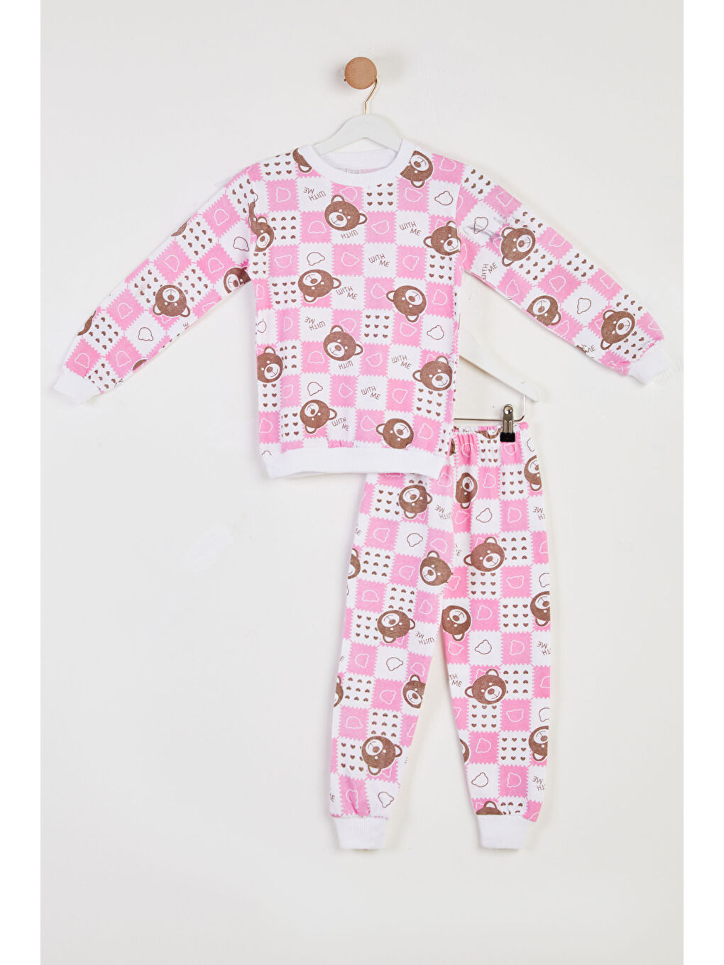 TOFİSA Erkek Çocuk Pembe Baskılı Pijama Takımı - 26450