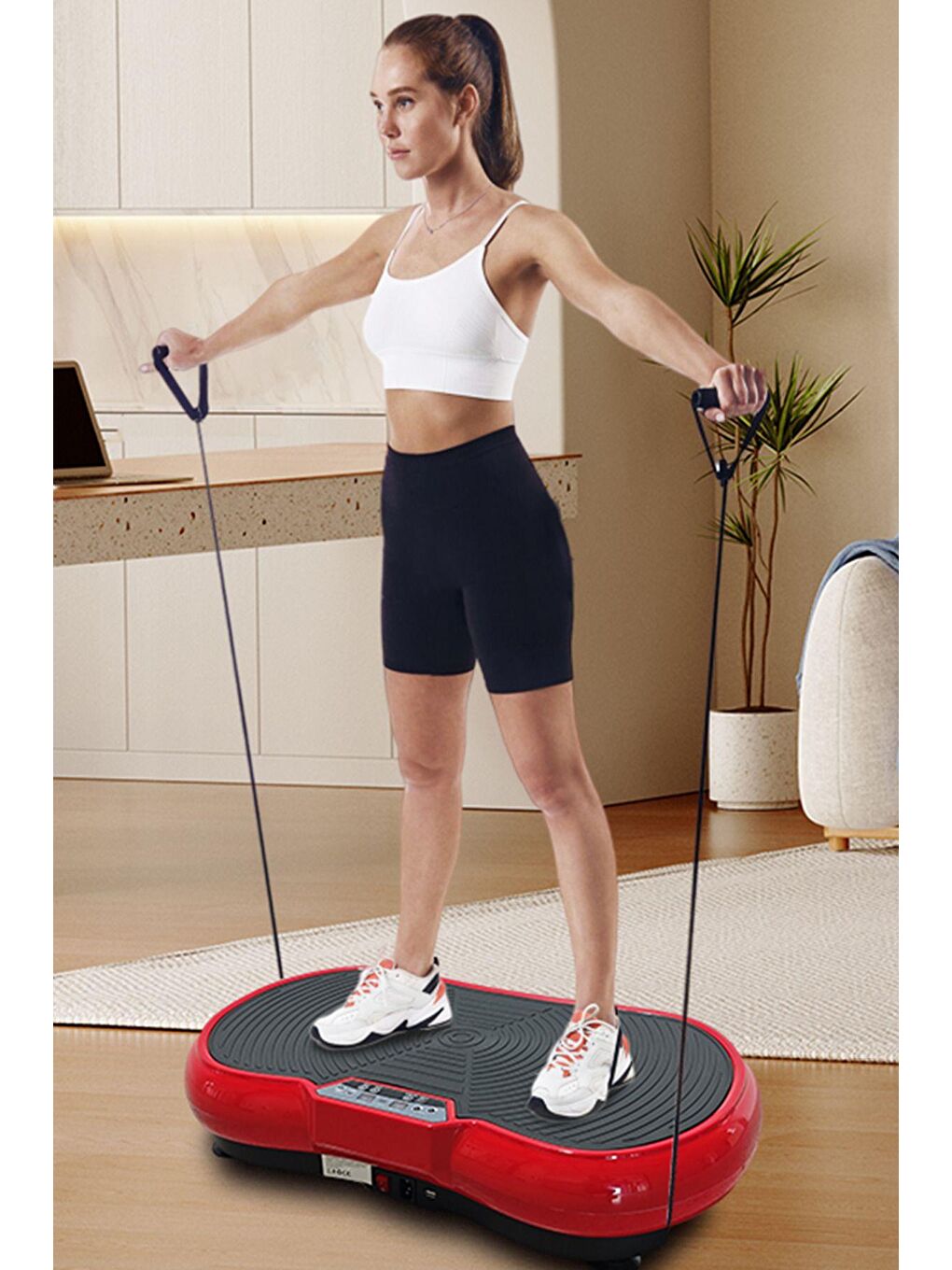 Siyah Elite Plates Egzersiz Ve Titreşimli Basen Karın Kol Bacak Spor Aleti WXA701-3